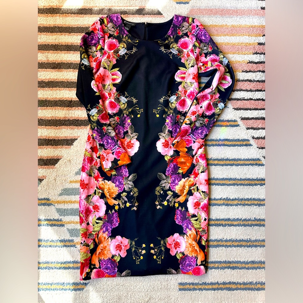 Women’s long sleeve floral INC dress size L